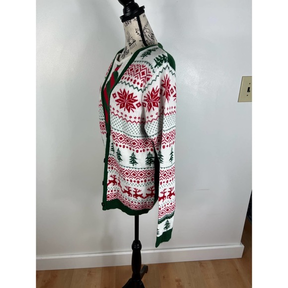 Jolly Sweaters ugly Christmas sweater with tie and buttons detail - Picture 7 of 7